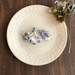 布花 バレッタ bluegray