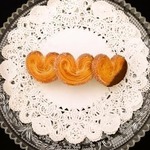 （再）チョコがけハートパイのバレッタ・大きめ