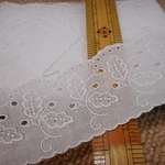 ラスト１☆綿レース白（約５cm×５mカット済）コットンレース