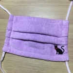 猫の刺繍マスク