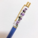 No.088  ハーバリウムボールペン　ブルー　パープル