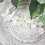 White Hydrangea Hair Barrette L  Atelier mimi  （品番2002WT222）ドライフラワー/レジン