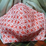 刺し子刺繍の立体ワイヤー付きマスク(麻の葉風味)