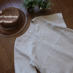 natural*(M)綿麻ｖカットチュニック*生成り