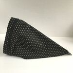 子どもゴム入り三角巾　　黒×白の水玉