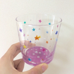 カラフルな星の耐熱グラス