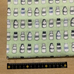 ＊ ダブルガーゼ ＊ 牛乳びん 🐄🍼52×24☆きみどりいろ☆