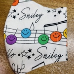 受注生産　肌に優しい　白☆【Smiley】大人用立体マスク