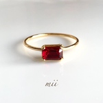 ≪14kgf≫vintage swarovski オクタゴン 一粒リング シャム