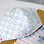 ⛄接触冷感メッシュ手作りマスク(シンプル 桜 夏)
