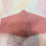 大人用立体マスク♡赤チェック♡ハンドメイド♡