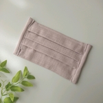 日本製ダブルガーゼ　女性用プリーツマスク　スラブダブルガーゼ