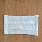 ★シンプル白プリーツマスク♡レディースサイズ・裏バナナ柄