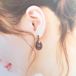 ＃レジンきらめく涙アクセ