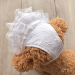 犬の帽子　メイド風　超小型犬用　ハンドメイド