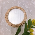 ラタン　三つ編みミラー