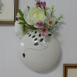 花びら模様の壁掛け一輪挿し♪　お誕生日プレゼントにどうぞ～＾＾