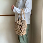 小さめ麻ひもネットバック　ナチュラル