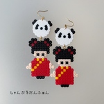 チャイナガールパンダピアス