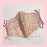 ノーズワイヤー＆ポケット付き♡立体マスク flower pink