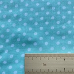 ダブルガーゼ 50X140 水玉 グリーン 