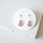 maru #2 革ピアス/イヤリング (color : 大人レッド)