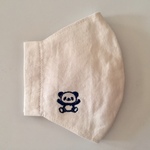 刺繍入り手作りインナーマスク(綿麻使用)