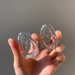 ホログラムとクリア ピアス