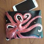 本革・タコさんのポーチ