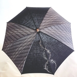 イギリス刺繍とよろけ織の折りたたみ日傘　