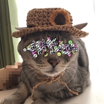 再販】カンカン帽.夏.帽子.ニット帽.猫.被り物.コスプレ