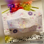 ⭐️小花がいっぱいのちょっと優しい気持ちなれる女性用マスク⭐️パープル