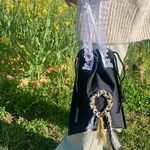 black cat巾着bag