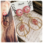 クラッシックローズ♡フープピアス/イヤリング