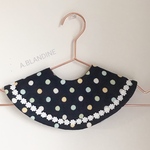 360度6枚ガーゼスタイ♡Polka dot Circle bib♡