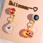 ハロウィンにぴったり！かぼちゃとおばけのピアス