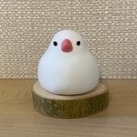 もち寝白文鳥さん＊粘土