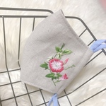 手刺繍布マスク アサガオ