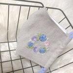 新作 刺繍布マスク アジサイサークル
