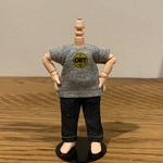 オビツ11 用　半袖Tシャツ●ロゴ入り●