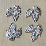 SILVER METAL LEAF CRYSTAL PARTS