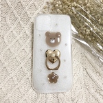 くまのスマホリング付きiPhoneケース