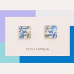 梅雨の花！クレマチスモチーフのピアスorイヤリング（送料無料！）