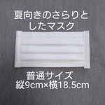 ☆即発送☆夏用 晒(さらし) × 綿100%高島ちぢみ プリーツマスク (普通サイズ約9cm×18.5cm) 