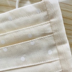 プリーツマスク　#ベージュ.ドット