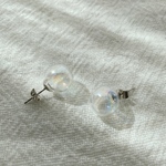 【送料無料】12mm＊シャボン玉＊ガラスドーム＊ピアス