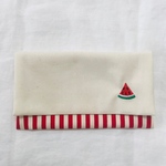 スイカ刺繍入り　マスクケース
