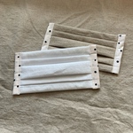 再販！涼しい春夏仕様◎ナチュラルプリーツマスク！ベージュ/ドット！