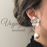 送料無料♡シルバーフラワー ピアス/イヤリング