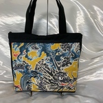 眼力龍＆首長竜頒布黒トートバック(マスターイエロー)